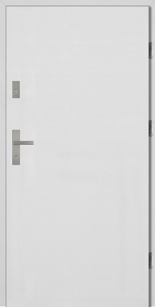 Drzwi wejściowe białe Pełne SETTO z kolekcji Grande 68 Płaskie