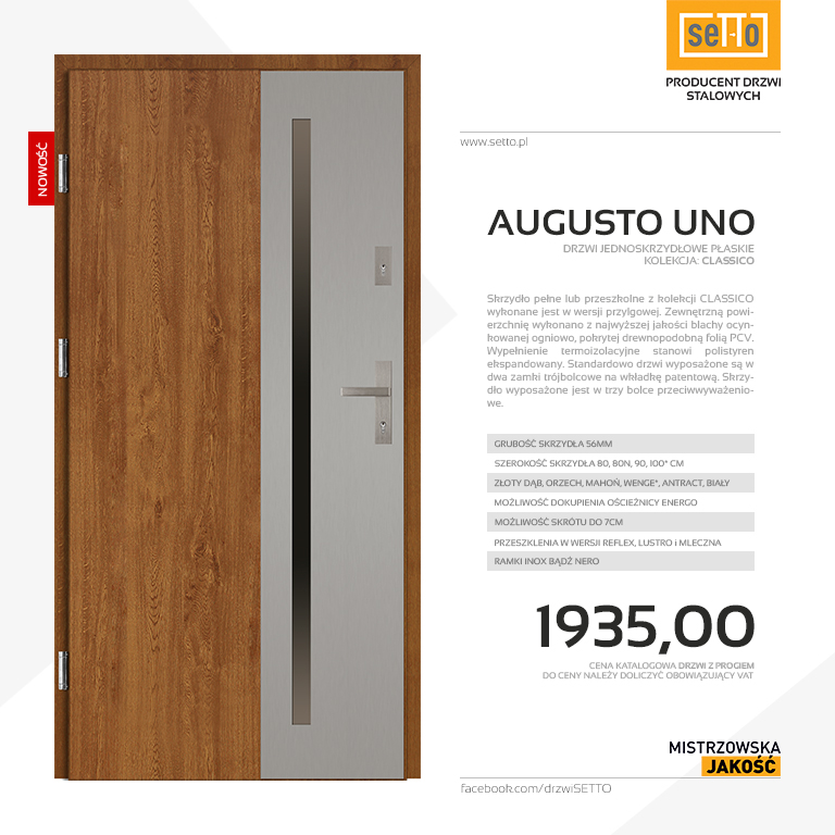 Drzwi wejściowe Augusto Uno Classico