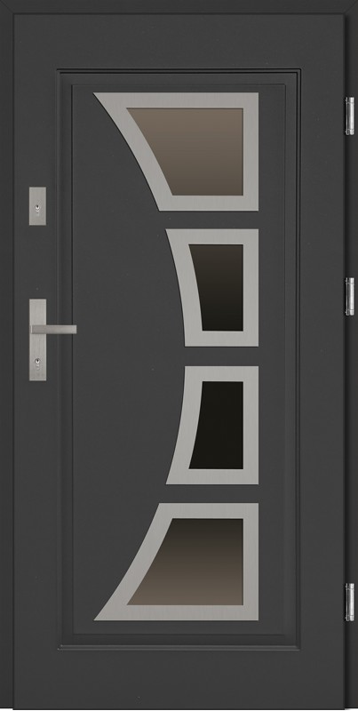 Drzwi stalowe wejściowe antracyt Mario 68 SETTO