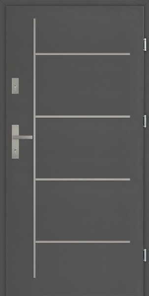Drzwi zewnętrzne antracyt Aplikacja 6 Modern SETTO