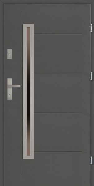 Drzwi zewnętrzne do domu z przeszkleniem Paolo Uno Modern SETTO