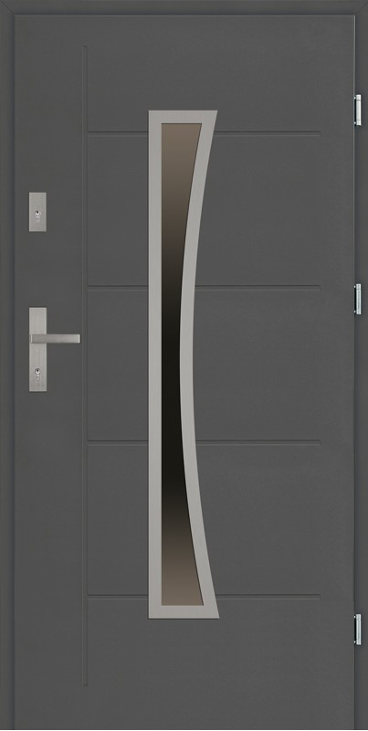 Drzwi zewnętrzne antracyt tłoczone Raffaello Modern SETTO