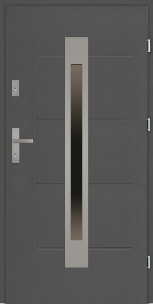 Drzwi zewnętrzne 90 cm antracyt tloczone Fabio Modern SETTO