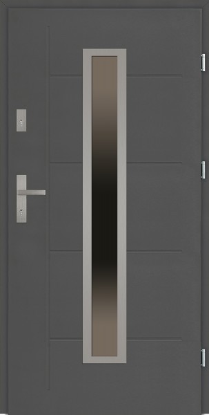 Drzwi zewnętrzne 90 cm z tłoczeniem Diego Modern SETTO