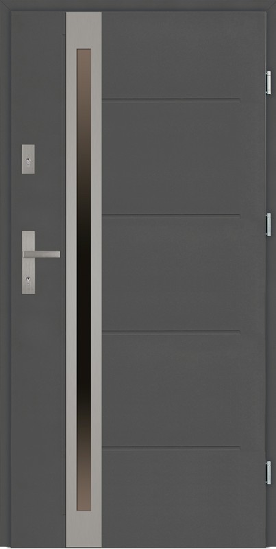 Drzwi zewnętrzne 90 cm antracyt Marcello Uno Modern SETTO