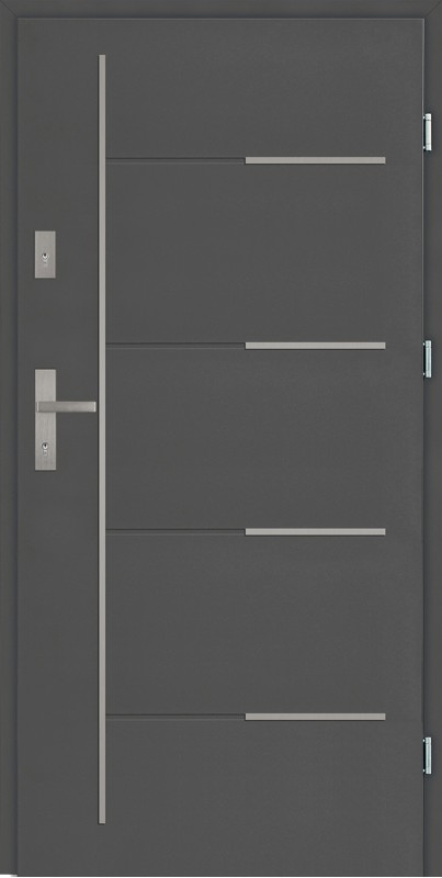 Drzwi zewnętrzne antracyt 90 cm Aplikacja 7 Modern