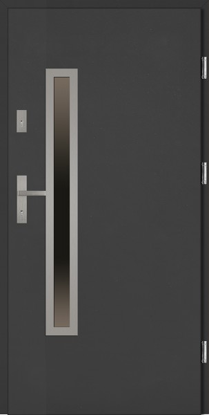 Drzwi stalowe zewnętrzne antracyt Dario Uno Classico marki SETTO