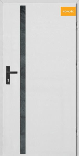Drzwi wejściowe białe - Aplikacja 9 Plus Spiek Nero