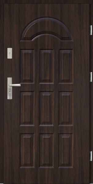 Drzwi wejściowe stalowe wenge JW3 Pełne 56 mm
