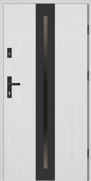 Drzwi wejściowe 90 cm białe Matteo Płaskie SETTO