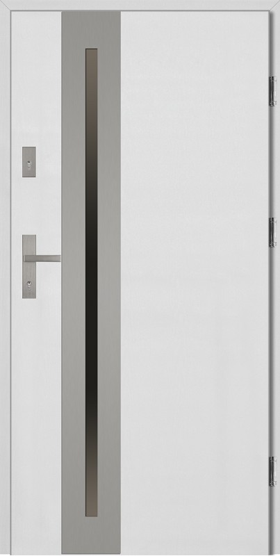 Drzwi wejściowe 90 cm białe Matteo Uno Płaskie SETTO