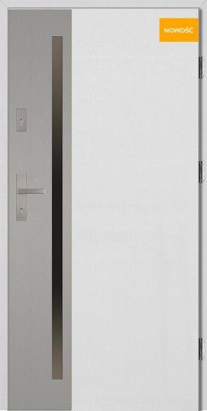 Drzwi wejściowe 90 cm białe Apollo Uno Płaskie SETTO - nowość 2020