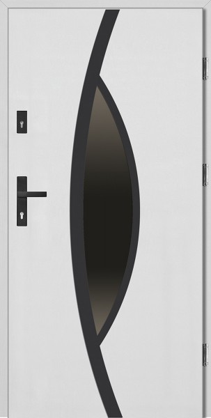 Drzwi wejściowe 90 cm białe Lorenzo Plus Płaskie SETTO