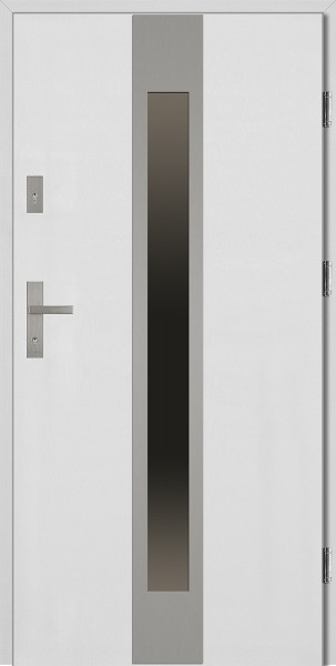 Drzwi wejściowe 90 cm białe Sergio Płaskie SETTO