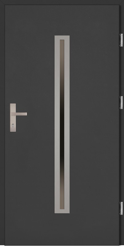 Drzwi wejściowe antracyt 90 cm Paolo Plus SETTO