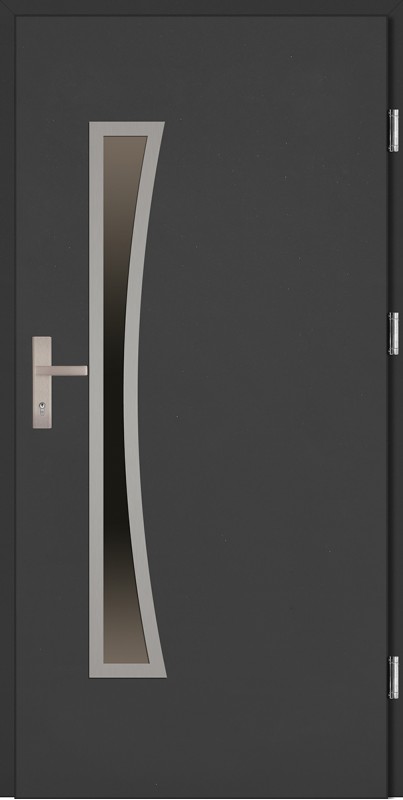 Drzwi wejściowe antracyt 90 cm Raffaello Uno Plus SETTO