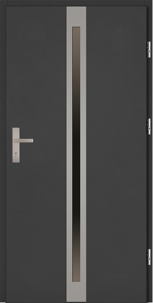 Drzwi zewnętrzne antracyt ramka srebrna Marcello 92 SETTO stalowe