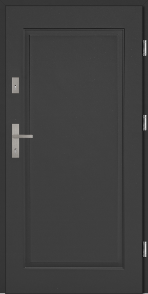 Drzwi stalowe wejściowe antracyt pełne W16 Pełne 68 SETTO