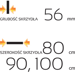 Drzwi zewnętrzne SETTO CLASSICO - szerokość i grubość skrzydła