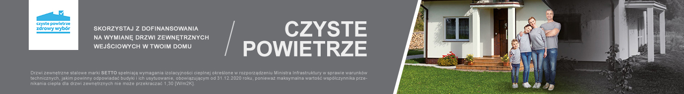 Czyste powietrze - dofinansowanie na drzwi zewnętrzne