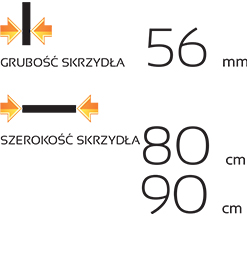 Drzwi stalowe SETTO Lakierowane - szerokość i grubość skrzydła