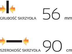 Drzwi zewnętrzne SETTO MODERN - szerokość i grubość skrzydła