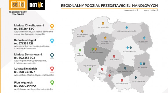 Luty 2021 - zmiany w regionalnym podziale Przedstawicieli Handlowych